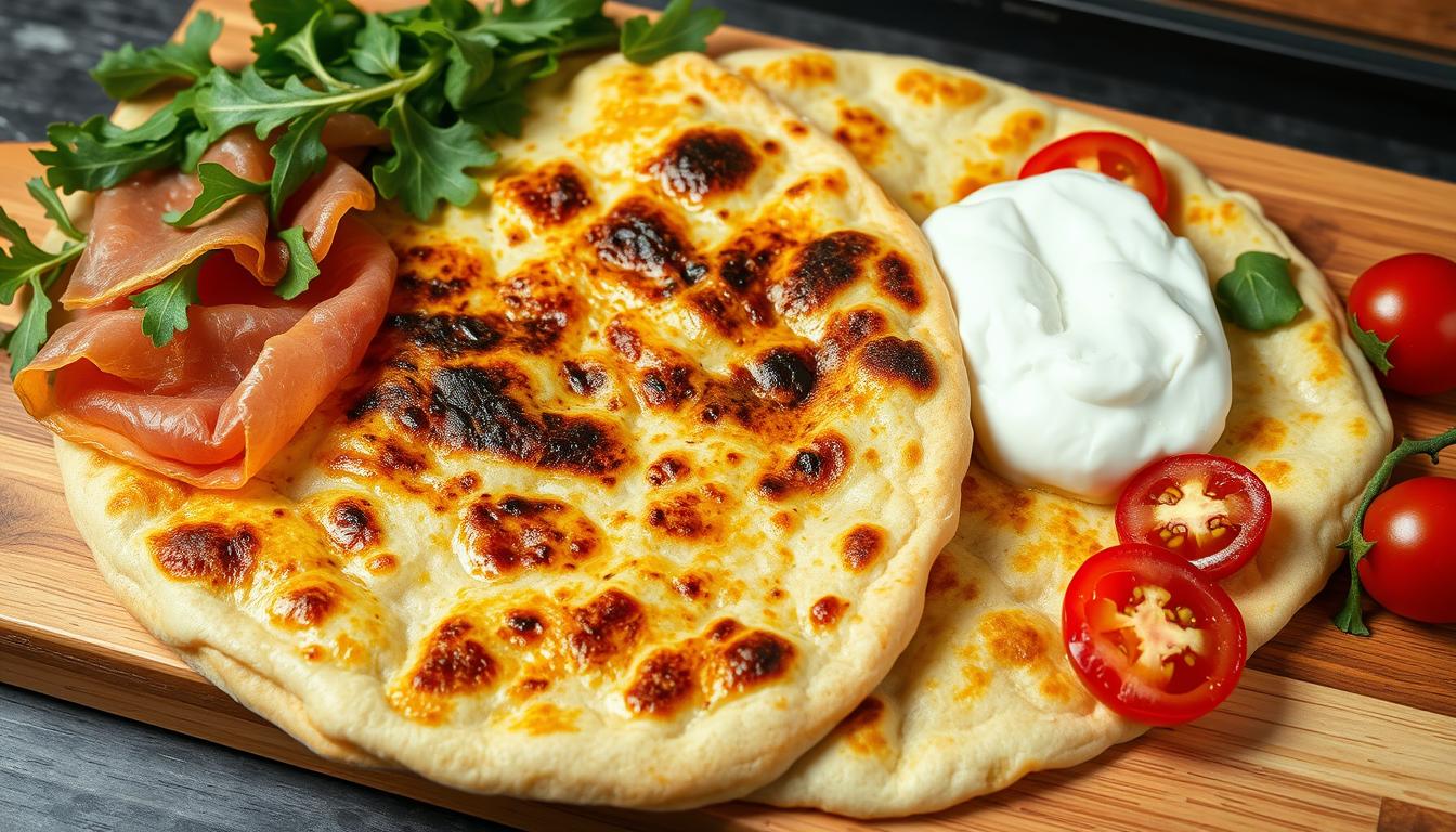 Piadina: Flatbread often filled with cheese, ham, or other ingredients.