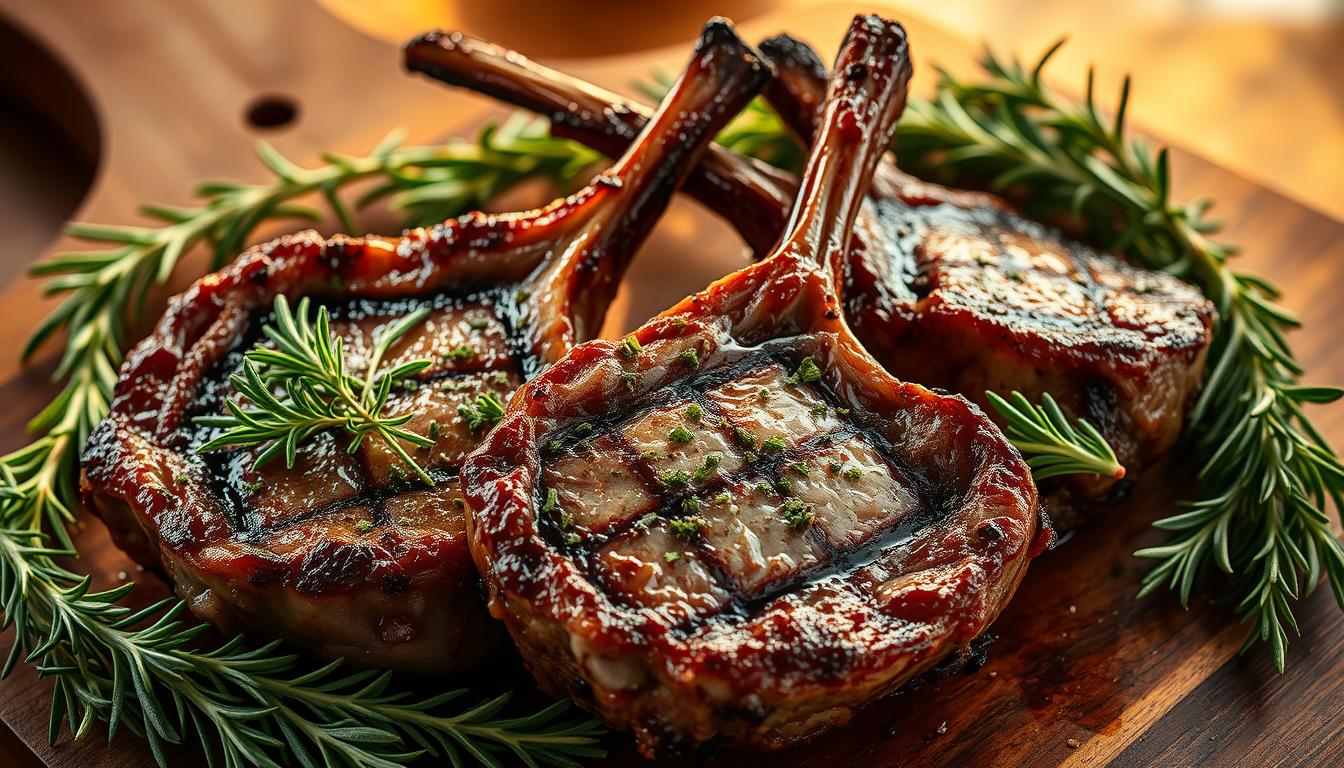 Grilled lamb: Seasoned with local herbs.