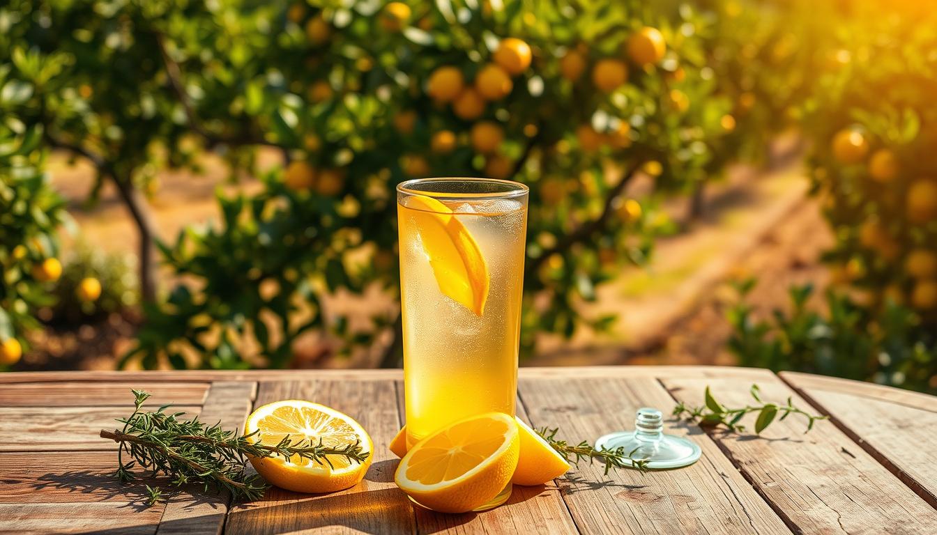 Limoncello: Lemon liqueur, often homemade.