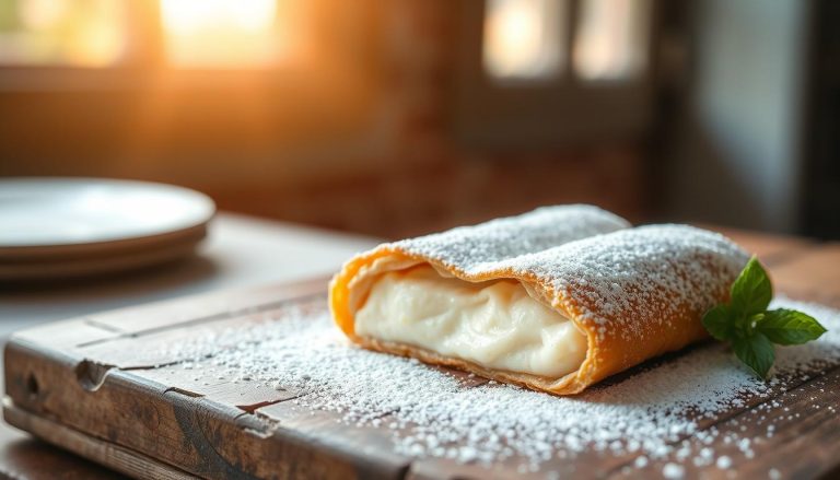 Cannoli: A dessert with ricotta cheese filling.