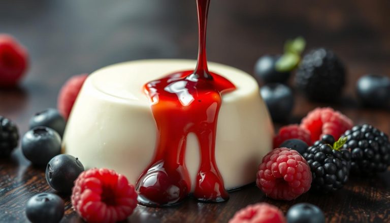 Panna cotta: A creamy dessert with various flavors and toppings.